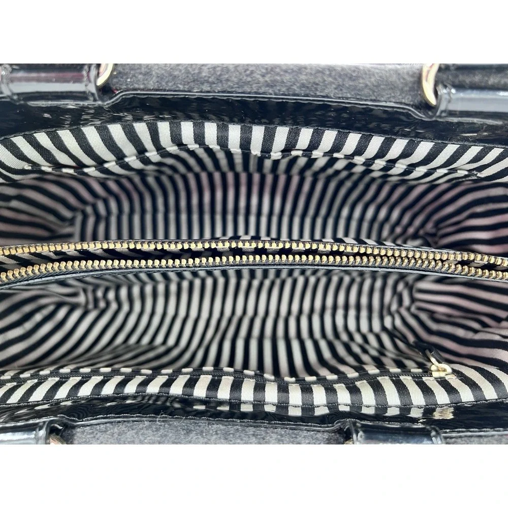 KATE SPADE CHESTNUT HILL‎ GERANIUM RED ALDA QUINN WOOL SATCHEL TOTE Valentines